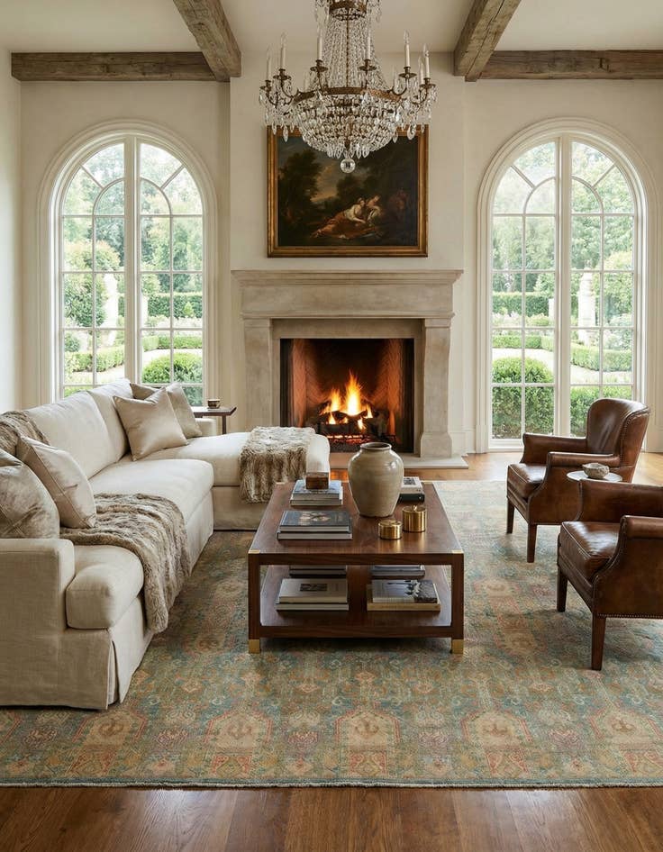 Detail image of 8' 9 x 11' 9 Ziegler Wool Rug