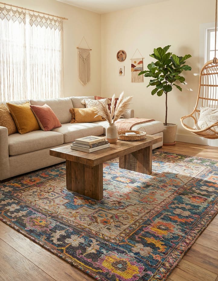 7' 10 x 10' Hand Woven Chenille Jute Rug