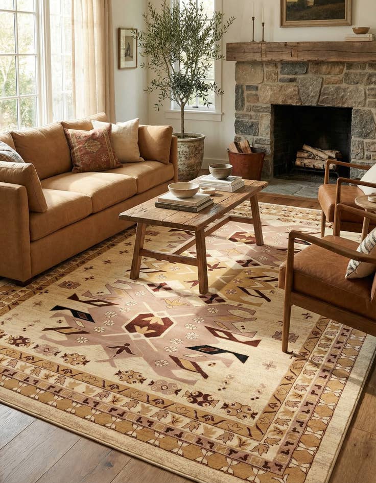 Detail image of  9' x 12' Heris Rug