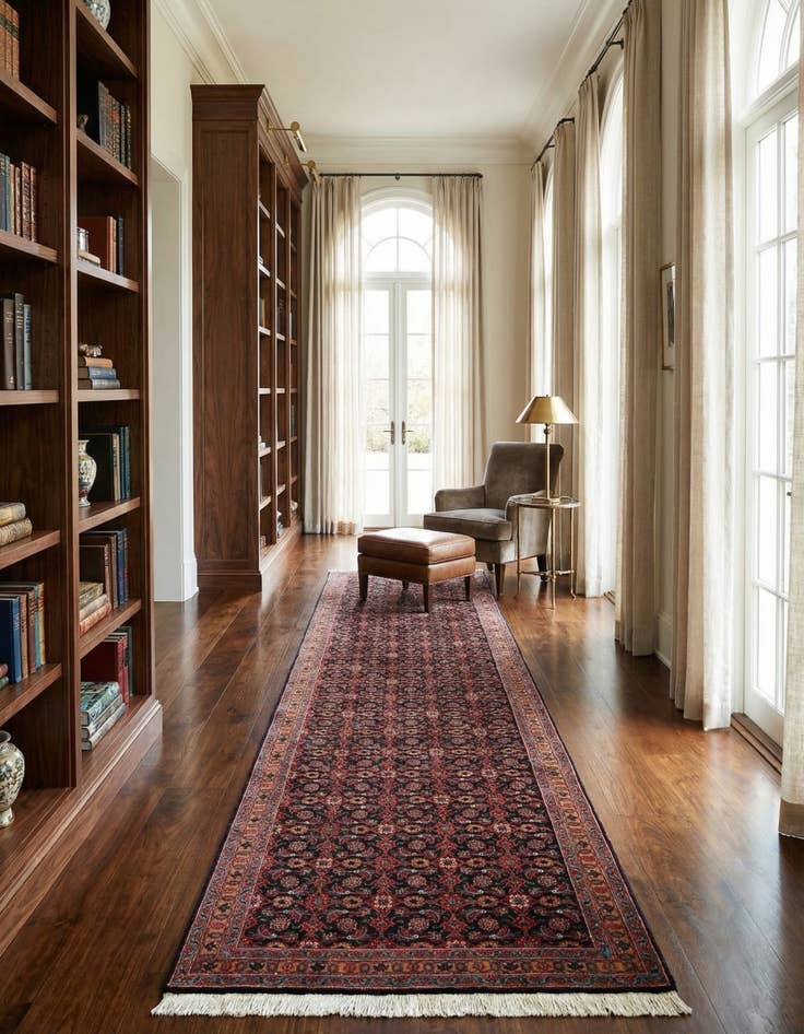 Detail image of  2' 6 x 9' 5 Tabriz Mahi Runner Rug