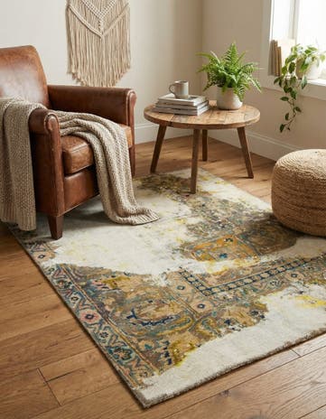 3' 2 x 4' 7 Hand Knotted Ultra Vintage Persian Wool Rug