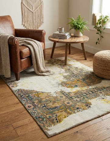 3' 2 x 4' 7 Hand Knotted Ultra Vintage Persian Wool Rug