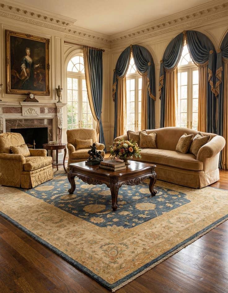 Detail image of 8' 2 x 11' 1 Kaizar Wool Rug