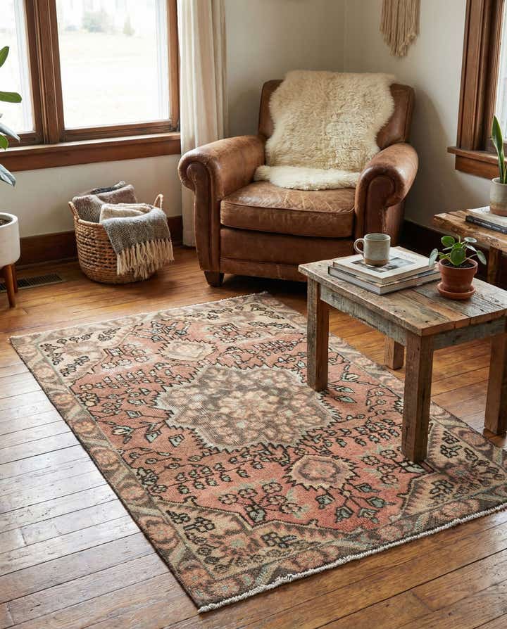 3' 1 x 4' 5 Hand Knotted Ultra Vintage Persian Wool Rug