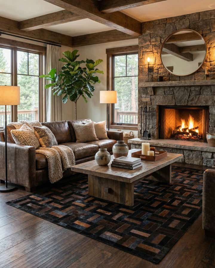 5' 3 x 8' 1 Cowhide - Patchwork Rug