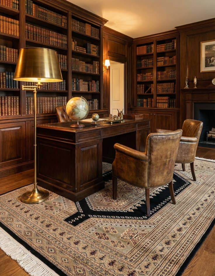 Detail image of  4' 4 x 5' 8  Hand Knotted Bokhara Oriental Rug