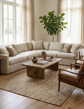 6' 10 x 12' 1 Hand Woven Braided Jute Rug