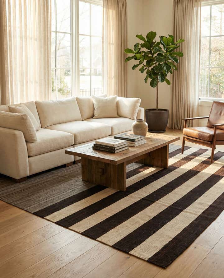 5' 9 x 7' 9 Hand Woven Kilim Modern Wool Rug