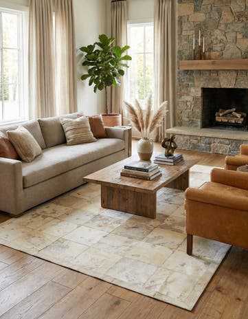 5' 2 x 7' 11 Cowhide - Patchwork Rug