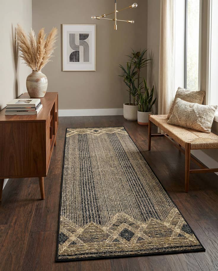Detail image of 2' 7 x 10' Easy-Clean Modern Indoor / Outdoor Runner Rug