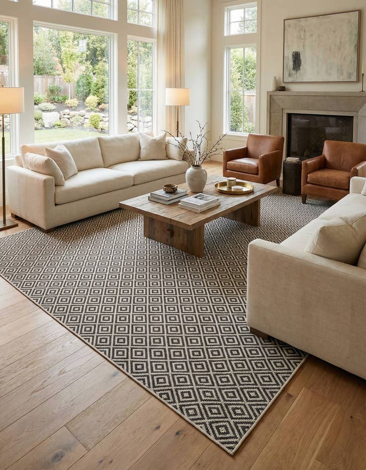 Detail image of 13' x 13'  Washable Jill Zarin Indoor / Outdoor Square Rug