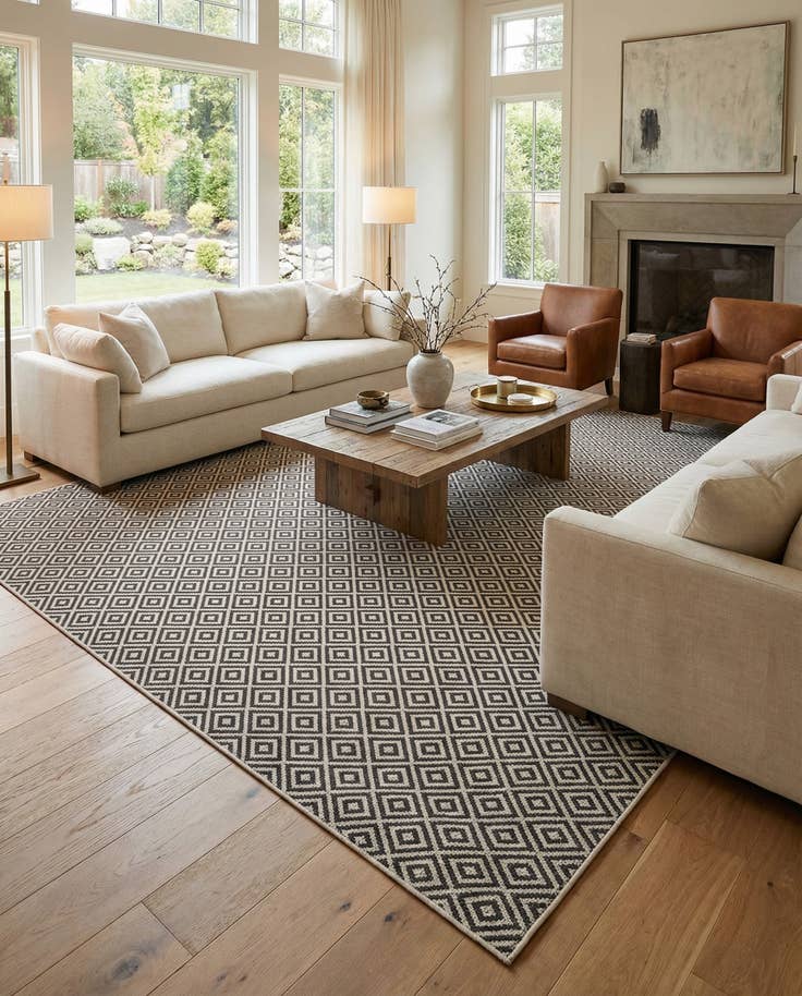 Detail image of 13' x 13' Easy-Clean Jill Zarin Indoor / Outdoor Square Rug