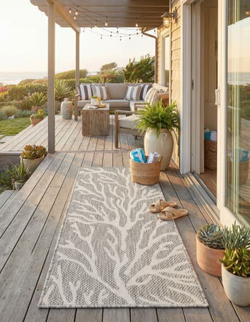 2' x 4' Easy-Clean Coastal Indoor / Outdoor Runner Rug