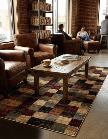 3' 8 x 6' 9 Coffee Shop Rug