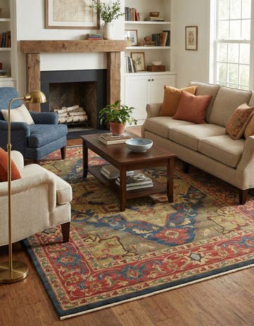Navy Blue Serapi Rug
