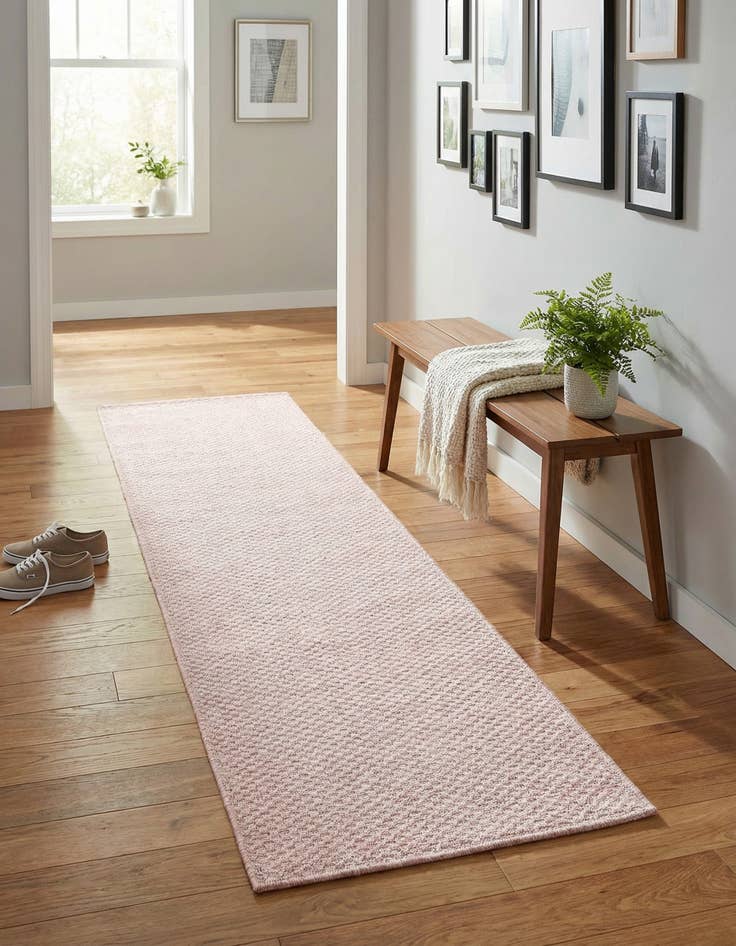 Detail image of 2' x 8'  Washable Solid Indoor / Outdoor Runner Rug