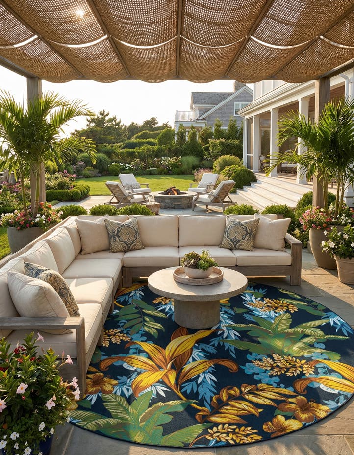 10' x 10' Easy-Clean Botanical Indoor / Outd...