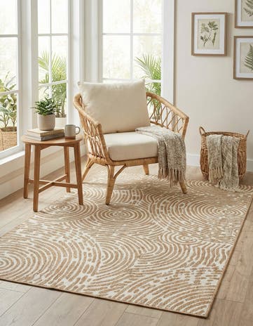 4' x 6' Easy-Clean Modern Indoor / Outdoor Rug