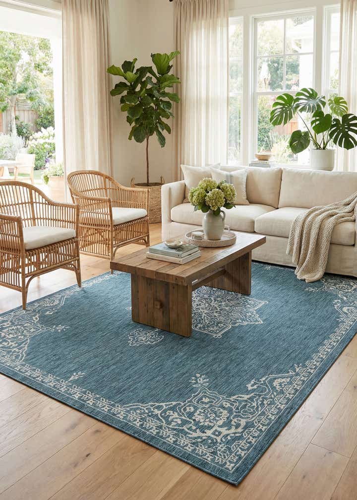 10' x 13' Easy-Clean Traditional Indoor / Outdoor Rug