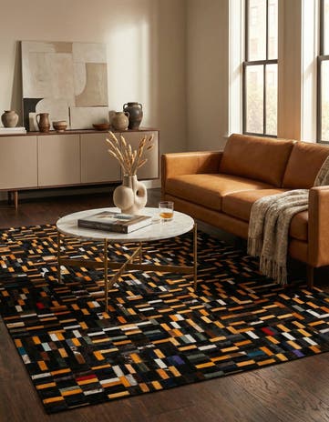 5' x 8' Cowhide - Patchwork Rug