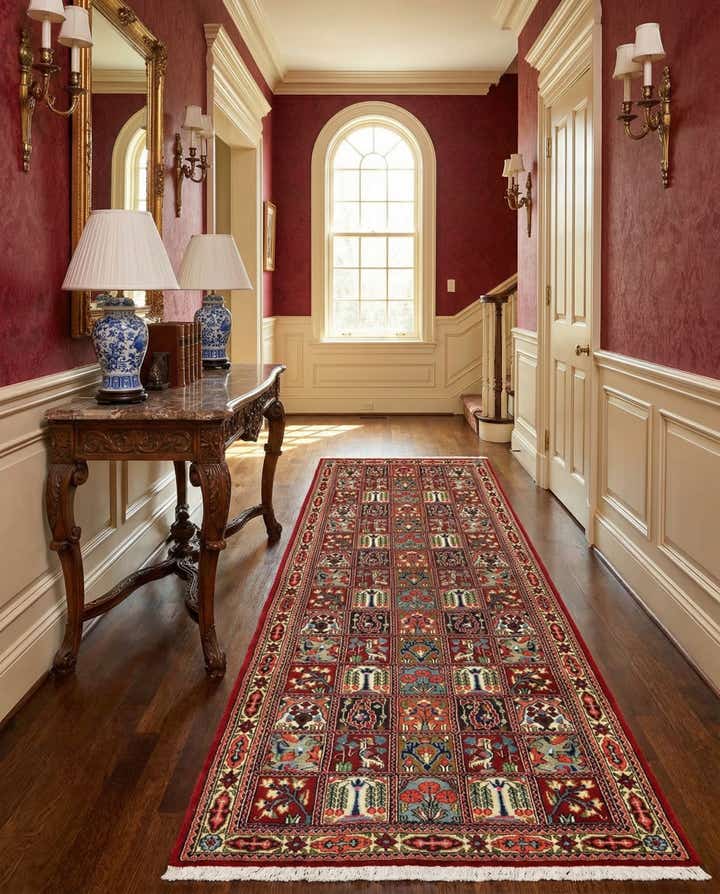 2' 7 x 6' 8 Hand Knotted Qom Persian Runner Rug