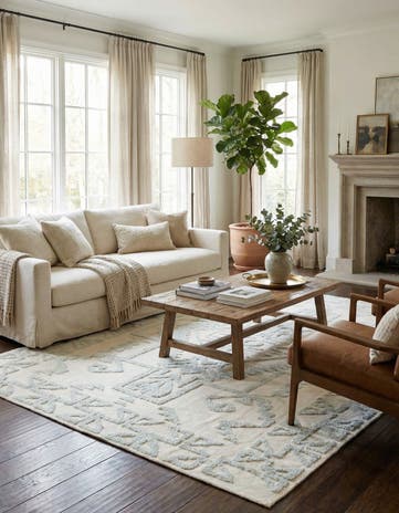 9' x 12' Hand Knotted Moroccan Wool Rug