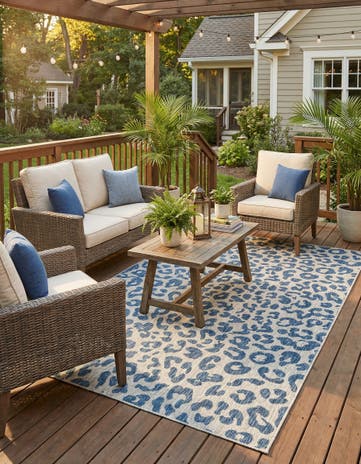 6' x 9' Easy-Clean Safari Indoor / Outdoor Rug