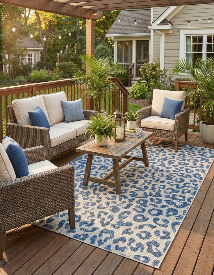 Detail image of 6' x 9'  Washable Safari Indoor / Outdoor Rug