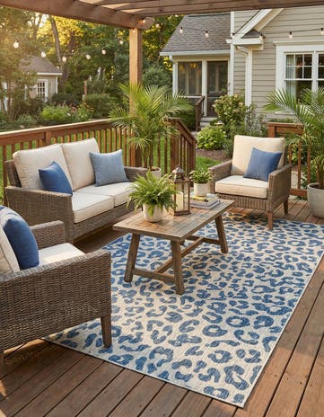 6' x 9' Easy-Clean Safari Indoor / Outdoor Rug