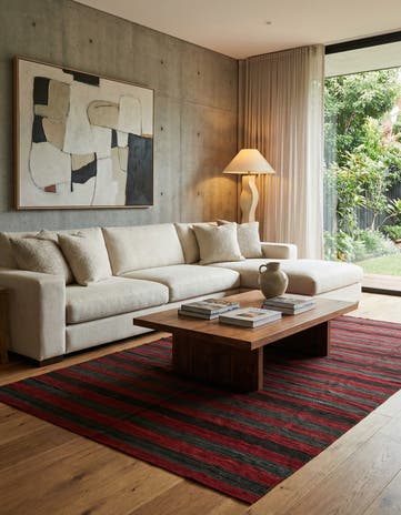 5' 5 x 9' 7 Hand Woven Kilim Modern Wool Rug