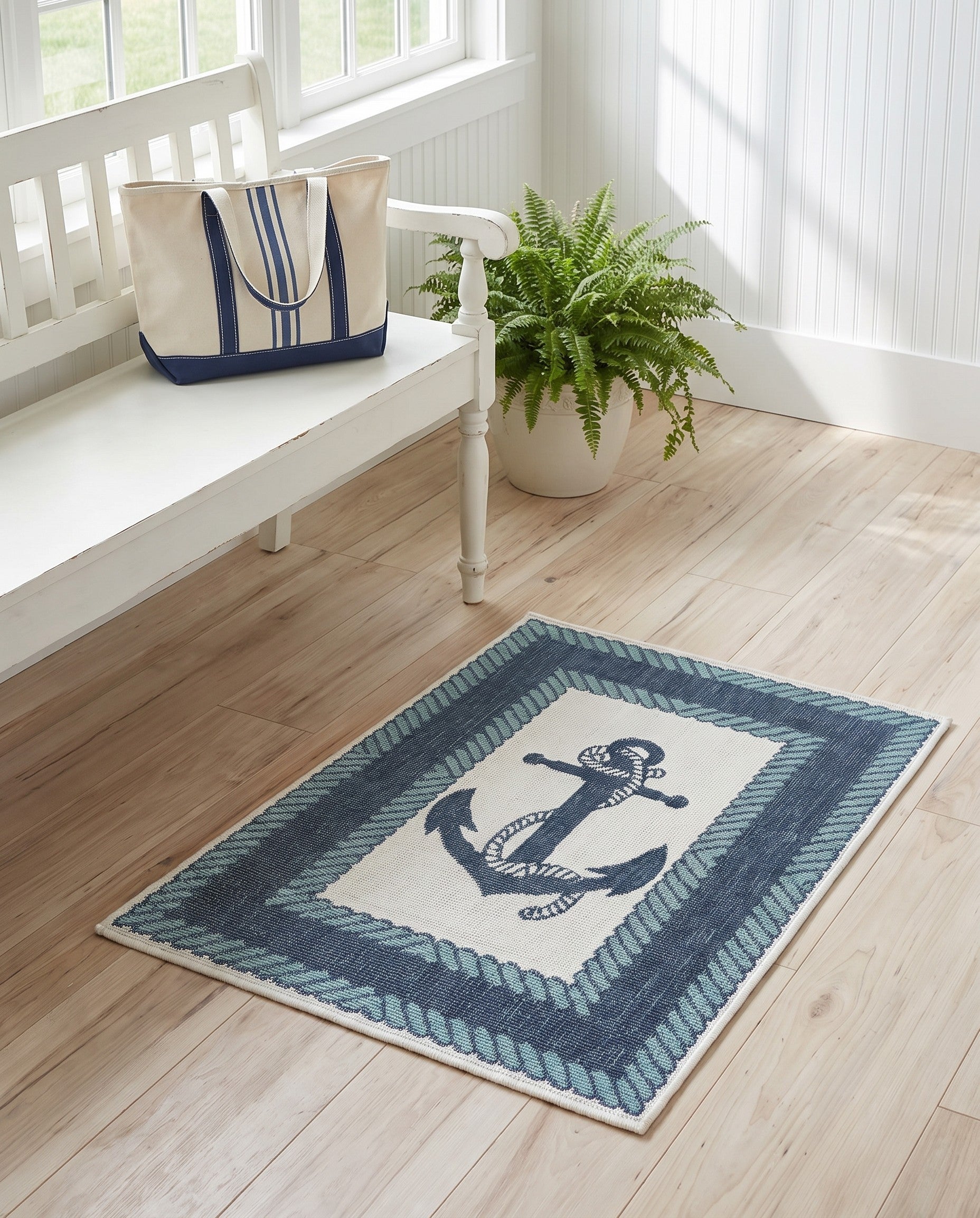 2' x 3' Easy-Clean Coastal Indoor / Outdoor Rug