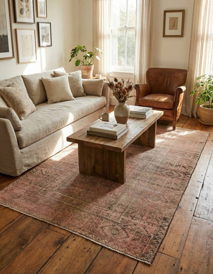 Detail image of 3' 9 x 6' 1  Hand Knotted Ultra Vintage Persian Wool Rug