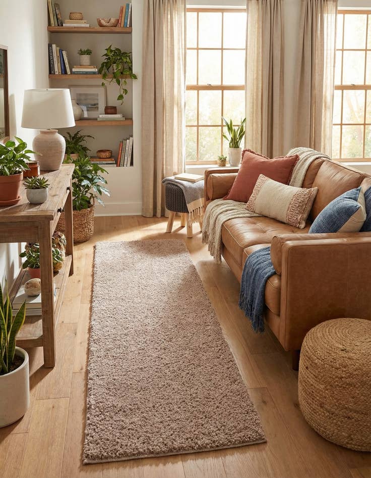 Detail image of  2' 7 x 10' Jill Zarin Shaggy Chic Runner Rug