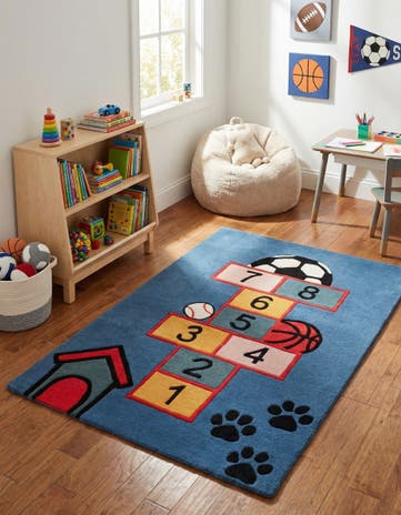 4' 1 x 6' 1 Playtime Kids Wool Freeform Rug