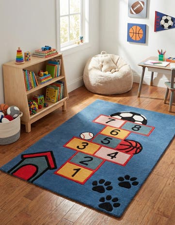 4' 1 x 6' 1 Playtime Kids Wool Freeform Rug
