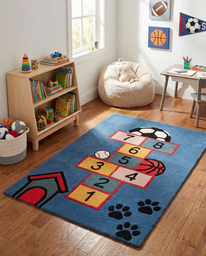 4' 1 x 6' 1 Playtime Kids Wool Freeform Rug
