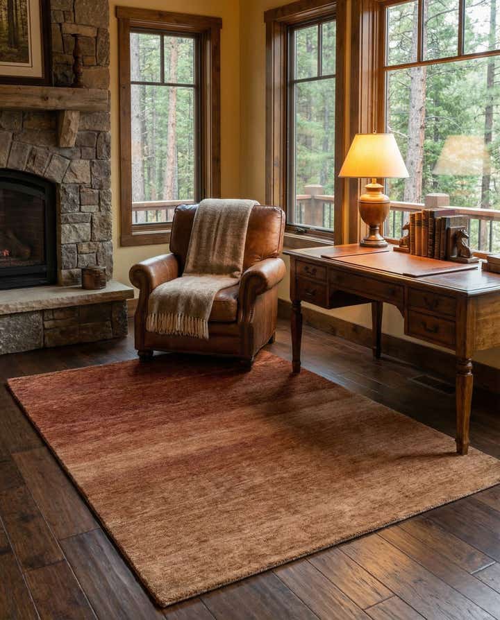 5' 2 x 6' 5 Hand Knotted Gabbeh Wool Rug