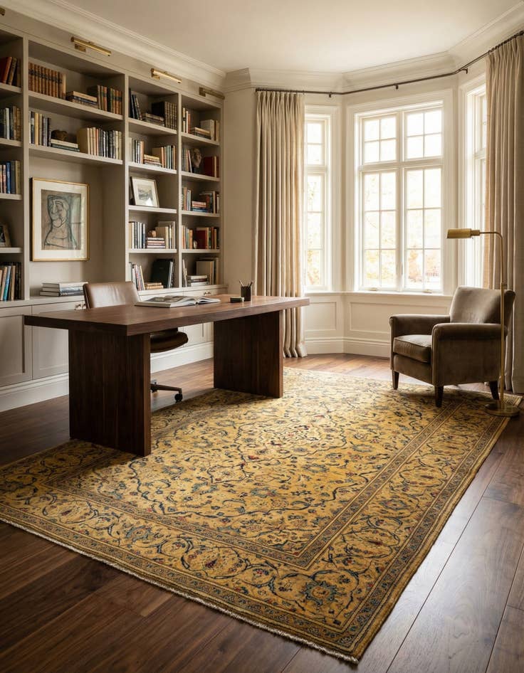 Detail image of  6' 7 x 9' 8 Kashan Rug