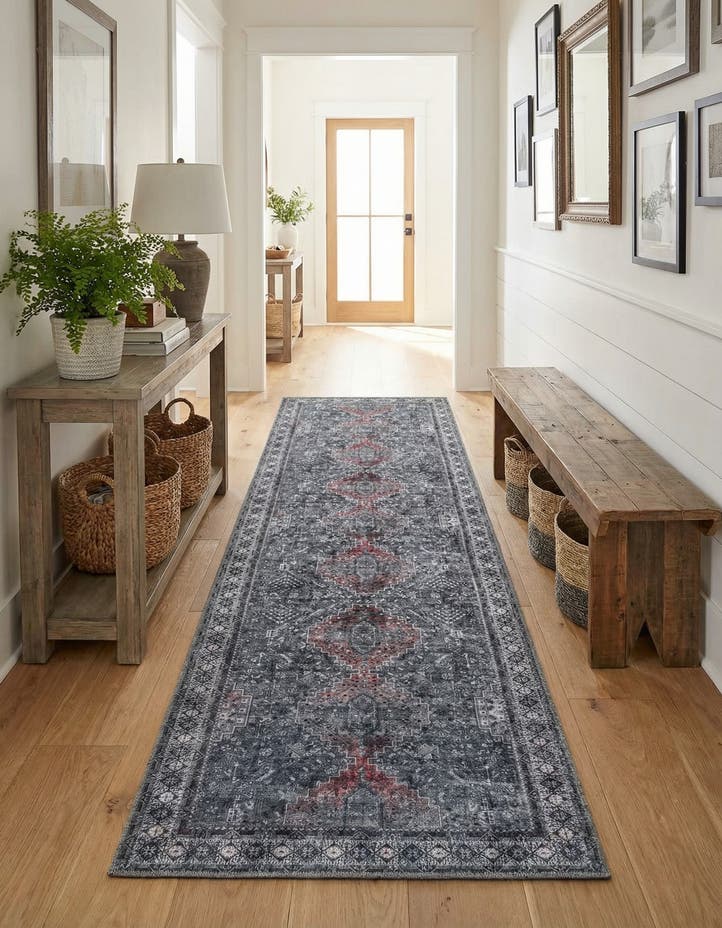 2' 7 x 10' Washable Timeless Runner Rug