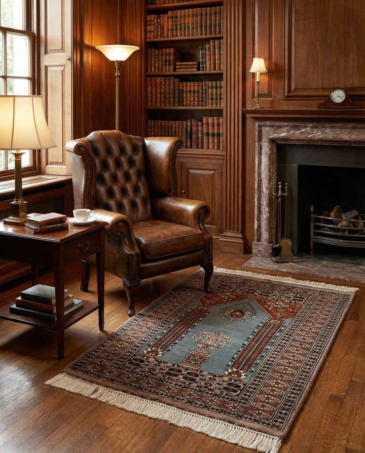 2' 7 x 3' 11 Hand Knotted Bokhara Wool Rug