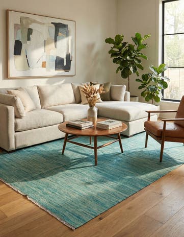 4' 10 x 6' 6 Hand Woven Kilim Modern Wool Rug