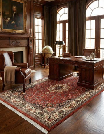 5' 6 x 8' 5 Bidjar With Silk Rug