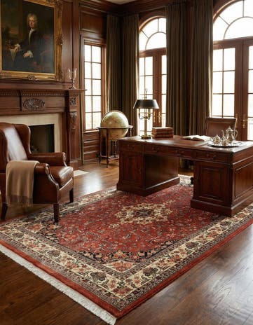 5' 6 x 8' 5 Bidjar With Silk Rug