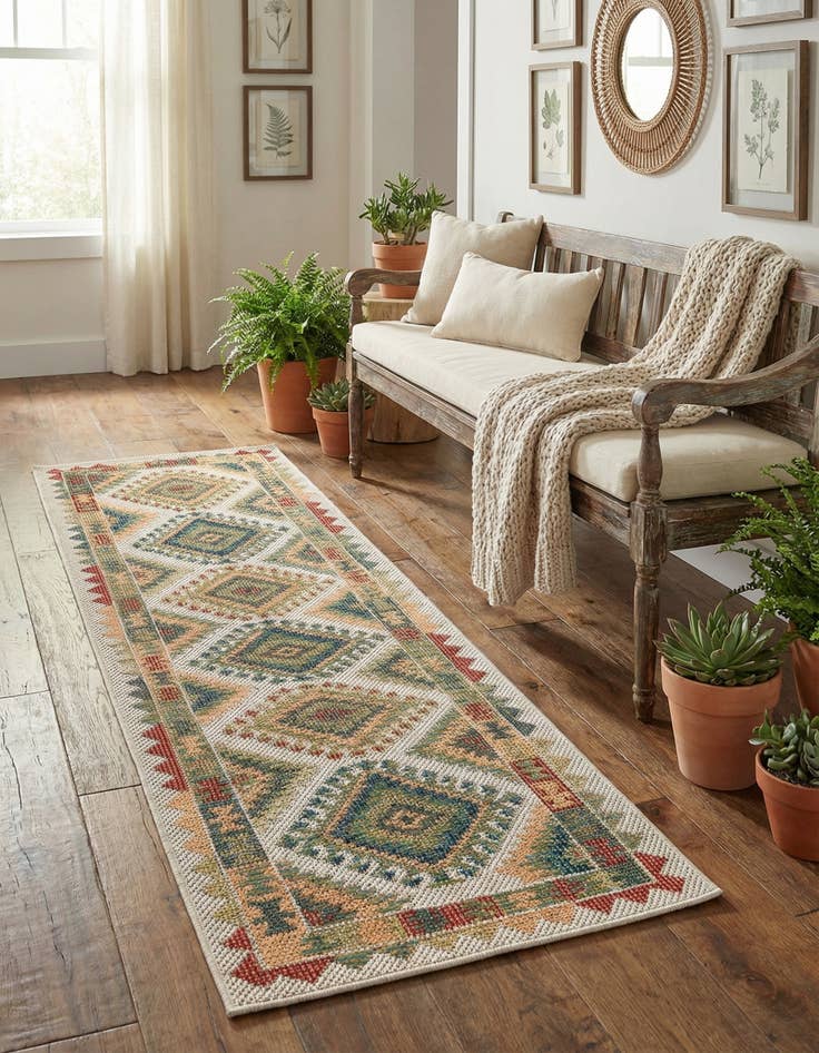 Detail image of 2' x 7' 10  Washable Baja Indoor / Outdoor Runner Rug