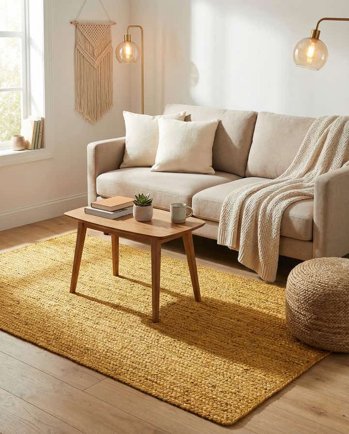 3' 3 x 5' 1 Handmade Braided Jute Rug