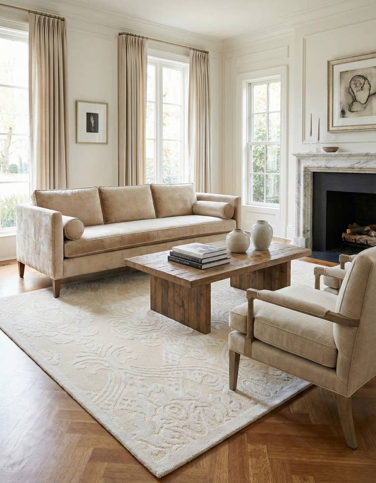 Detail image of 2' 11 x 4' 11  Hand Knotted Darya Wool Rug