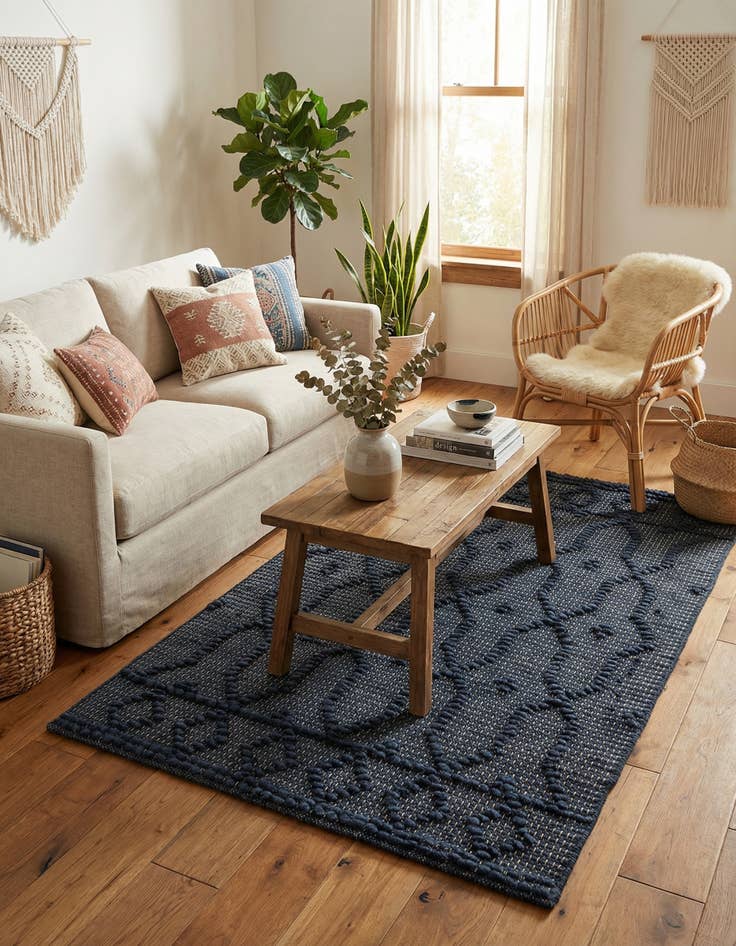 Detail image of  2' 2 x 3' 1  Hand Woven Larsa Jute Rug