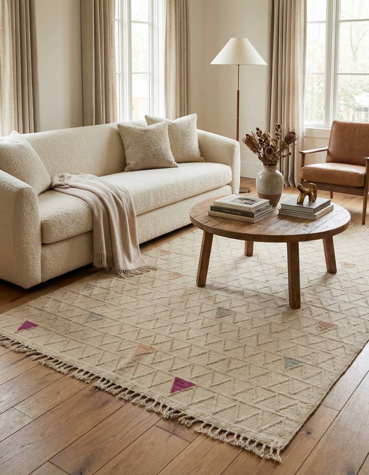 Detail image of 6' 1 x 9' 9 Hand Knotted Darya Wool Rug