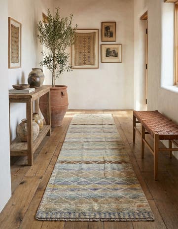 2' 2 x 9' 11 Hand Knotted Moroccan Wool Runner Rug