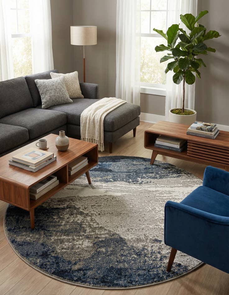 Detail image of 5' x 5' Oslo Round Rug